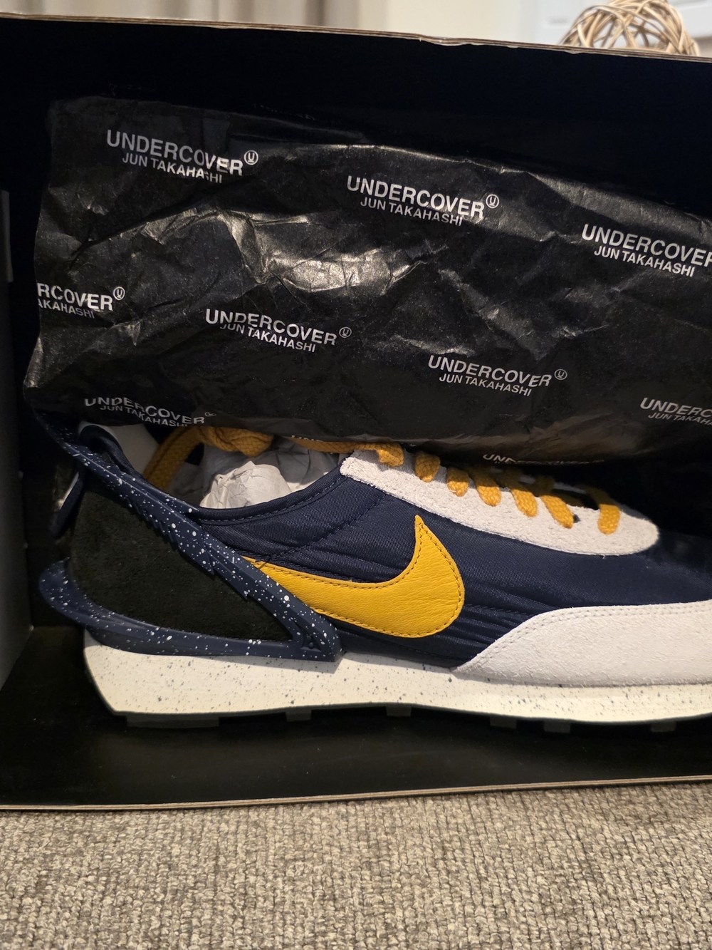 Nike x Undercover Retro Runner in Navy and Yellow
